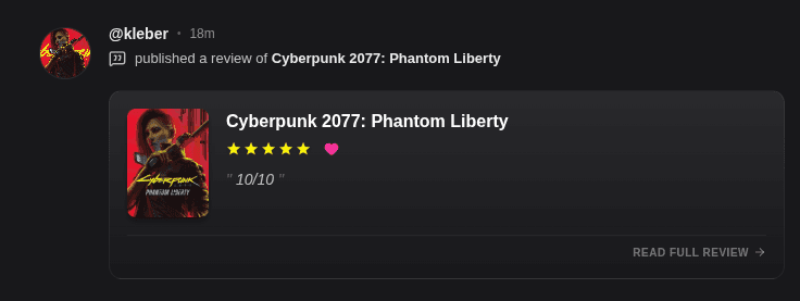 Interfaz del feed de la comunidad