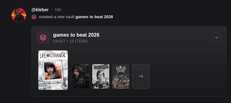 Interfaz del feed de la comunidad